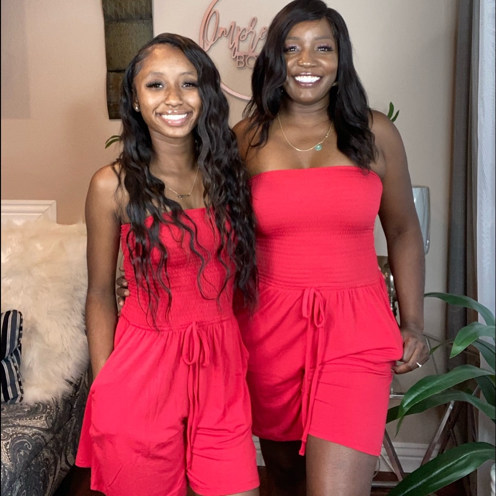 Cute tube top romper